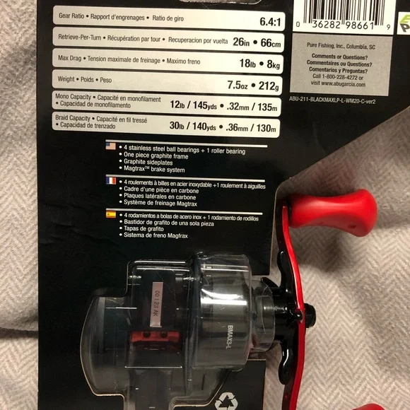 COPY - ABU-GARCIA Black Max Bait Caster Left Hand Retrieval …. NEW - Picture 5 of 6